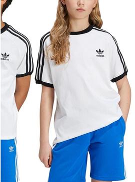 Camiseta 3 listras branca.