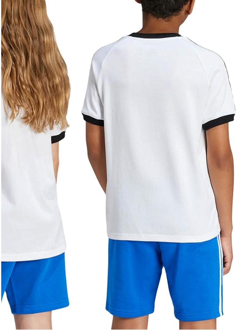 Camiseta 3 listras branca.