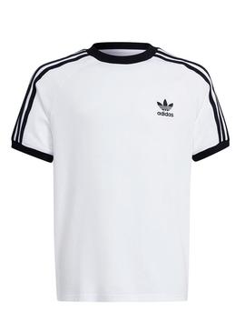 Camiseta 3 listras branca.