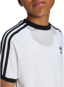 Camiseta 3 listras branca.