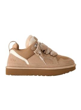 Sapatilhas UGG Lowmel bege para mulher.