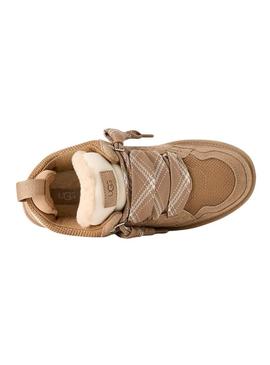 Sapatilhas UGG Lowmel bege para mulher.