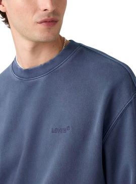 Moletom Levi's Authentic azul para homens.