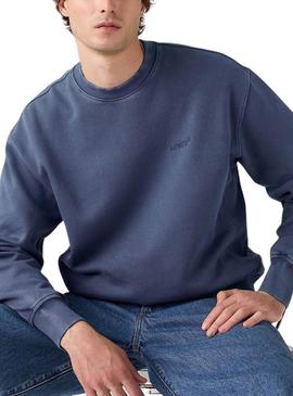 Moletom Levi's Authentic azul para homens.