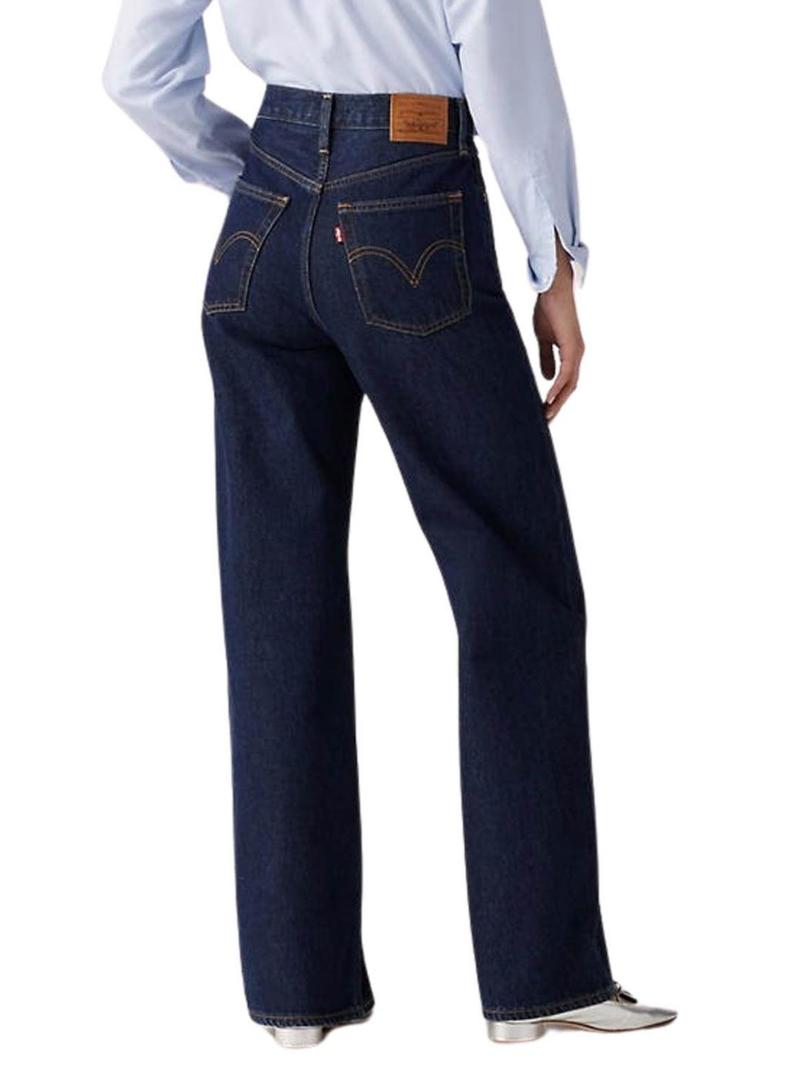 Calça jeans Levis Ribcage Wide Leg H223 para mulheres