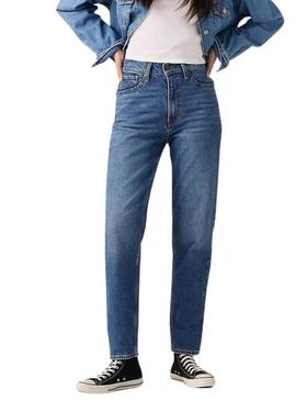 Calça jeans Levis 80S Mom azul para mulher.