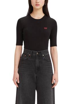 Camisa Levi's Luca Slim preta para mulher.