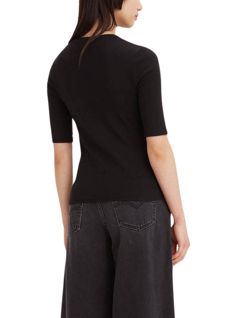 Camisa Levi's Luca Slim preta para mulher.
