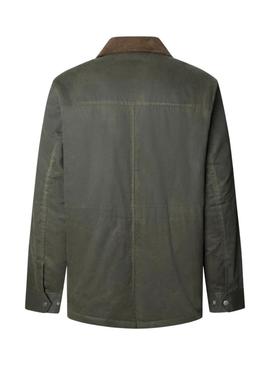 Casaco encerado Pepe Jeans Joseph verde para homem