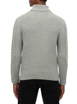 Camisola Superdry Jacob Cable cinza para homem