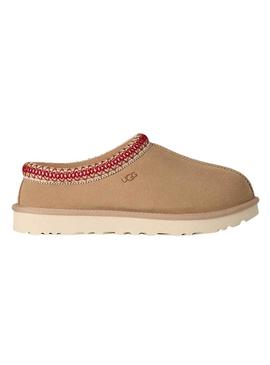 Tamancos UGG Tasman II castanho bege e granada para mulher.