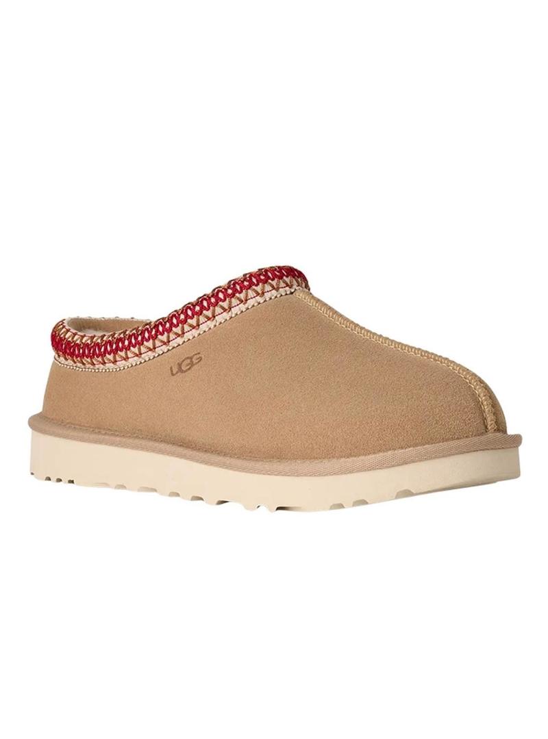 Tamancos UGG Tasman II castanho bege e granada para mulher.