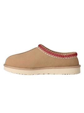 Tamancos UGG Tasman II castanho bege e granada para mulher.