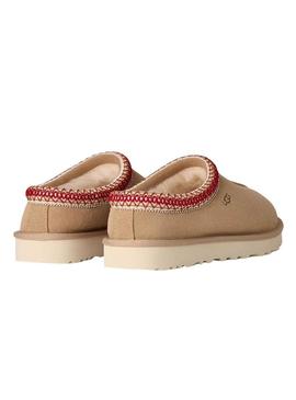 Tamancos UGG Tasman II castanho bege e granada para mulher.