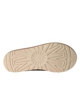 Tamancos UGG Tasman II castanho bege e granada para mulher.