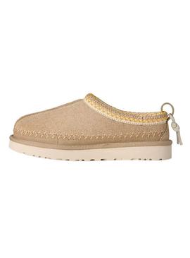 Tamancos UGG Tasman Biarritz bege para mulher.