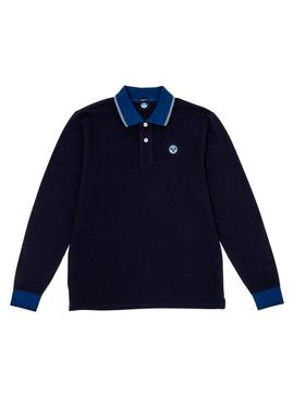 Polo North Sails LS Azul Homem