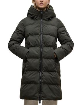 Casaco Ecoalf acolchoado verde Manlie para mulher.