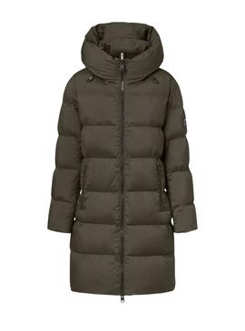 Casaco Ecoalf acolchoado verde Manlie para mulher.