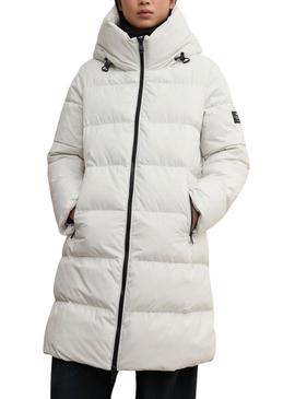 Casaco Ecoalf acolchoado Manlie branco para mulher