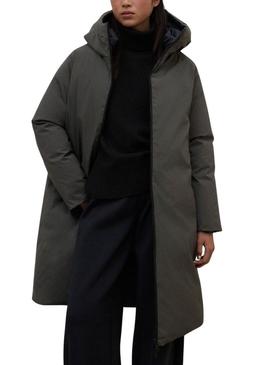 Casaco Ecoalf Reversible Baru verde e marinho para mulher