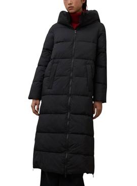 Casaco acolchoado Ecoalf Aranda preto para mulher.