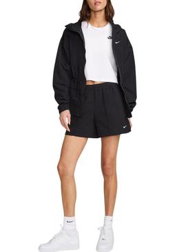 Shorts Nike Sportswear Everything Wovens preto para mulher.