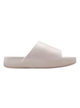 Chinelos Nike Calm bege para mulher.