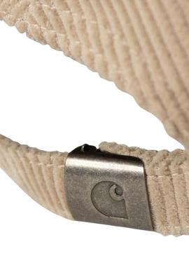 Boné Carhartt Harlem de veludo cotelê bege para mulher e homem