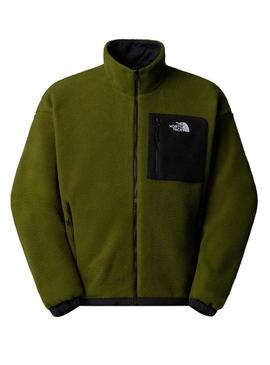 Casaco polar reversível The North Face Yumiori verde para homem.