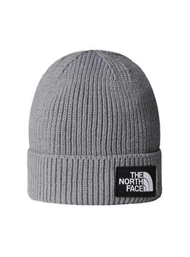 Gorro The North Face Logo Box. Cor cinza.