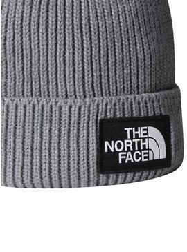 Gorro The North Face Logo Box. Cor cinza.