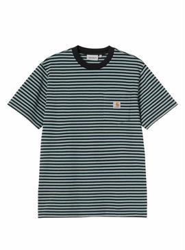 Camiseta Carhartt Verner Pocket listrada para homens.