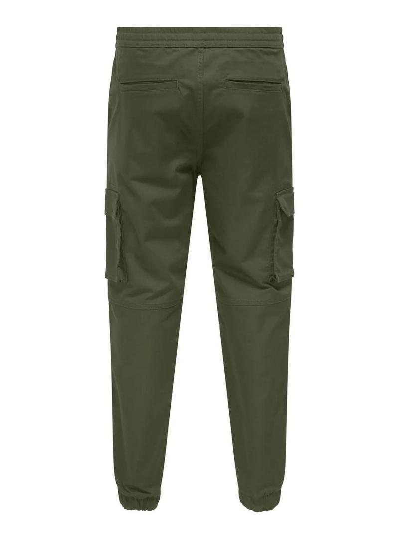 Calça Only and Sons Garda verde para homem.