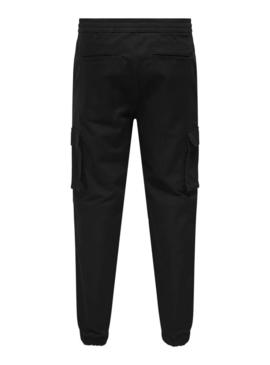 Calça Only and Sons Garda preta para homem