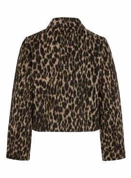 Jaqueta Vila Visimba estampada de leopardo para mulher