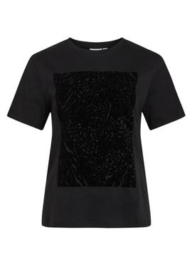 Camiseta Vila Visybil preta para mulher.