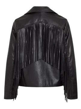 Casaco Vila Viprana franjas preto para mulher