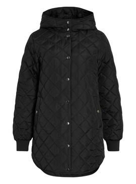 Casaco acolchoado preto da Vila Vitate para mulher.