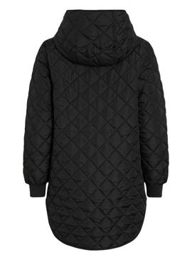 Casaco acolchoado preto da Vila Vitate para mulher.