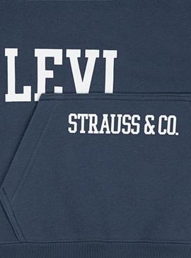Moletom Levis Cutoff azul para criança