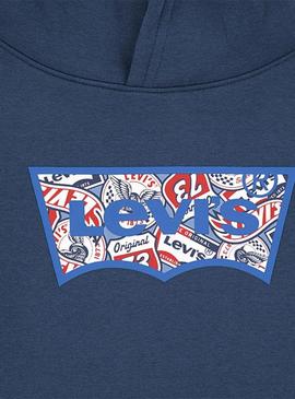 Moletom Levis On the road azul para criança.