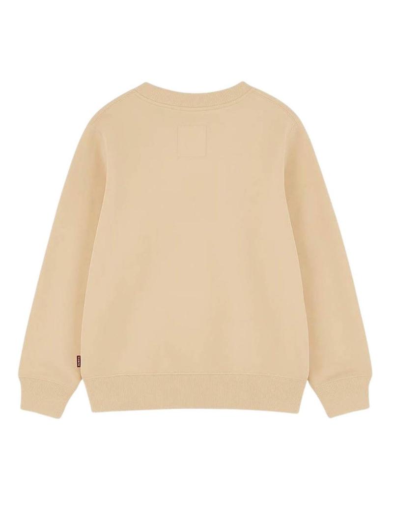 Moletom Levis Batwing bege para criança.