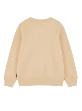 Moletom Levis Batwing bege para criança.