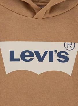 Moletom Levis Batwing bege para criança.