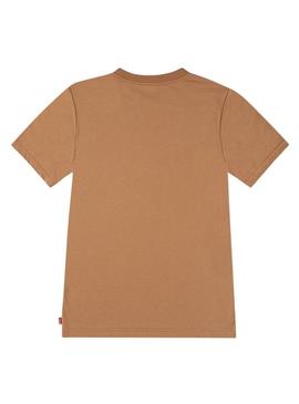 Camisa básica laranja da Levi's para menino.