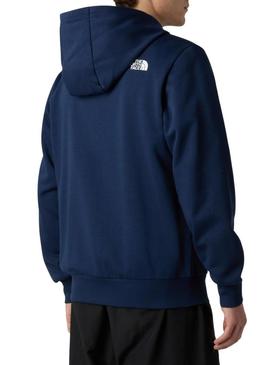 Moletom The North Face Dome Full Zip azul para homem.