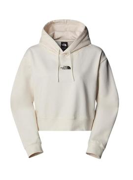 Moletom The North Face Essential Crop branco para mulher.