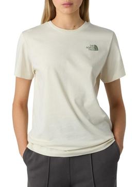 Camiseta The North Face Box bege para mulher