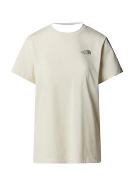 Camiseta The North Face Box bege para mulher